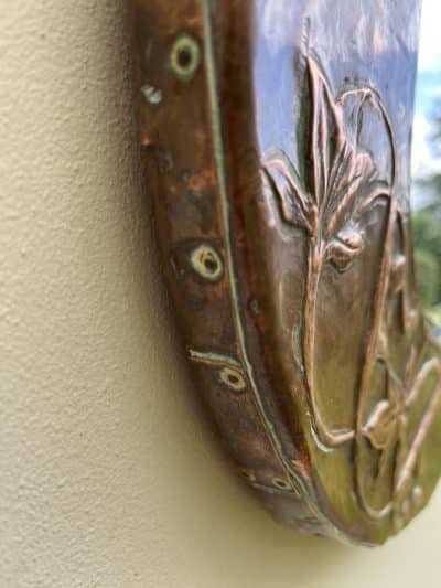 Arts & Crafts Copper Wall Mirror c1910 - Image 3