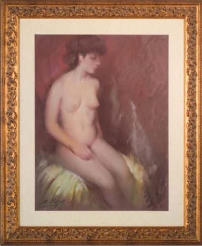 Framed and Signed Pastel of a Nude Miscellaneous 4