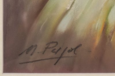 Framed and Signed Pastel of a Nude - Image 9