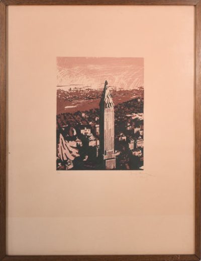 Framed Silk Screen of New York Miscellaneous 4