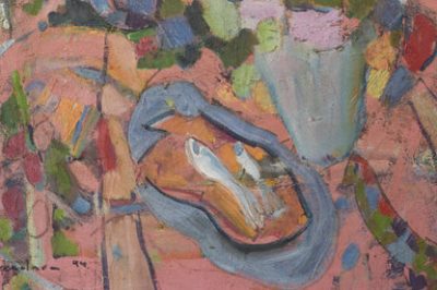 Fauve Still Life with Fish - Oil on Canvas - Image 2