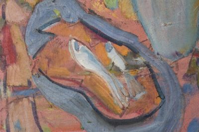 Fauve Still Life with Fish - Oil on Canvas - Image 3