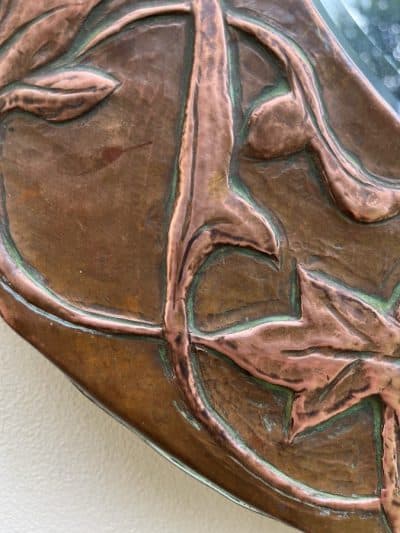 Arts & Crafts Copper Wall Mirror c1910 - Image 4