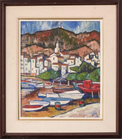 Fishing Village with Boats - Image 2