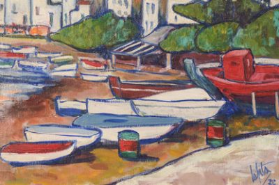 Fishing Village with Boats - Image 4