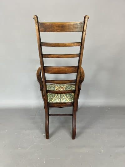 Art Nouveau Ladder Back Armchair / Desk Chair armchair Antique Chairs 4