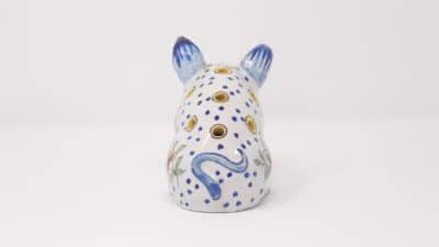 French Faience Figural Pig Quill Holder - Image 2