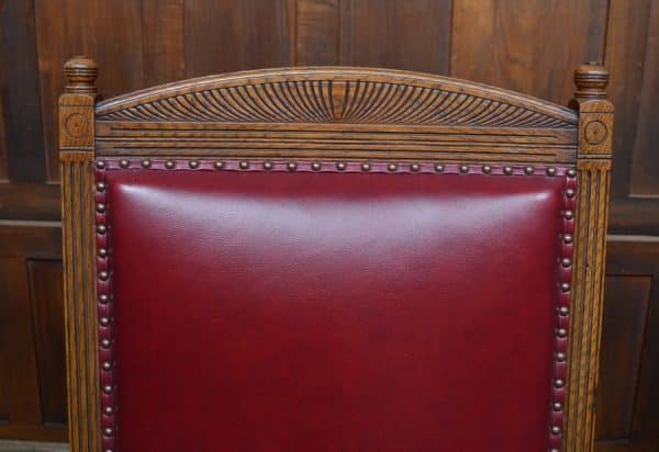 Pair Of Edwardian Oak Library Chairs SAI3066 - Image 17