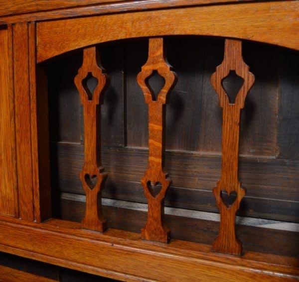 Arts & Crafts Oak Hall Bench SAI3071 - Image 7