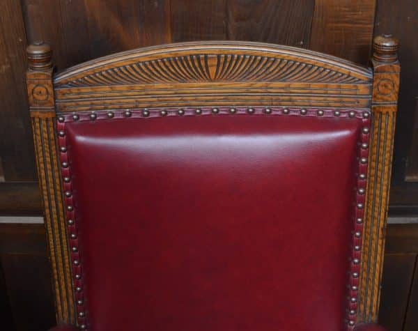 Pair Of Edwardian Oak Library Chairs SAI3066 - Image 2