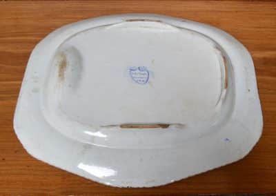 John & William Ridgway "India Temple" Blue & White Meat Charger SAI3076 - Image 8