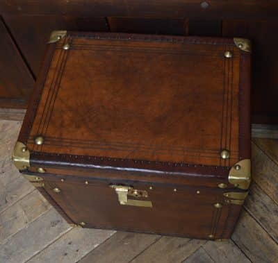Pair Of Leather Storage Trunks/ Boxes SAI3074 - Image 16