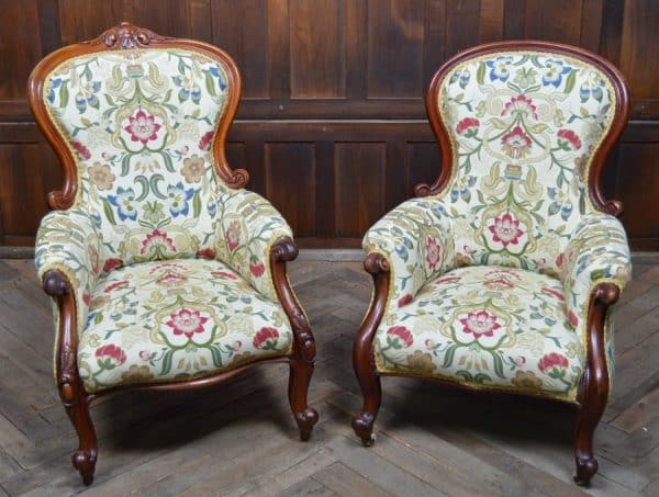 Pair Of Victorian Mahogany Parlour Chairs SAI3069 Antique Chairs 3