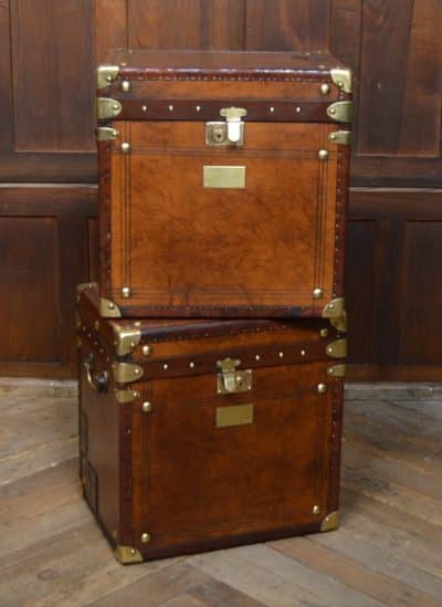 Pair Of Leather Storage Trunks/ Boxes SAI3074 - Image 14