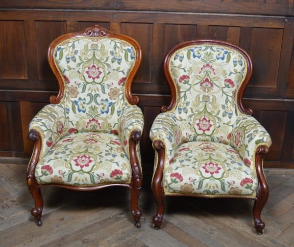 Pair Of Victorian Mahogany Parlour Chairs SAI3069 Antique Chairs 16