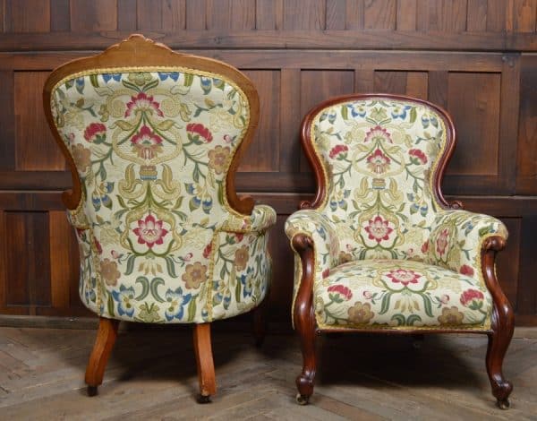Pair Of Victorian Mahogany Parlour Chairs SAI3069 Antique Chairs 9