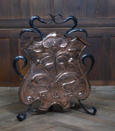 Art Nouveau Copper Fire Screen SAI3077 - Image 6