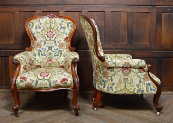 Pair Of Victorian Mahogany Parlour Chairs SAI3069 Antique Chairs 7