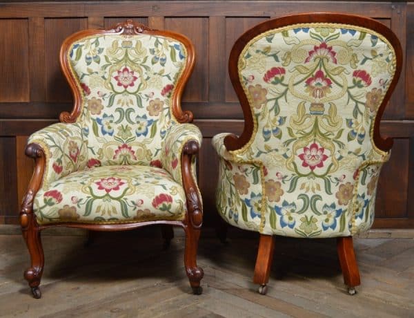 Pair Of Victorian Mahogany Parlour Chairs SAI3069 Antique Chairs 6