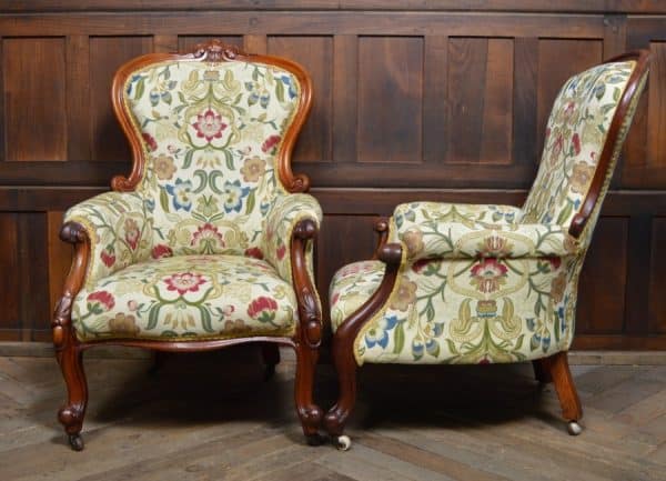 Pair Of Victorian Mahogany Parlour Chairs SAI3069 Antique Chairs 5