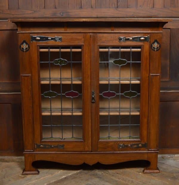 Arts & Crafts Oak Bookcase / Display Cabinet SAI3067 Antique Bookcases 4