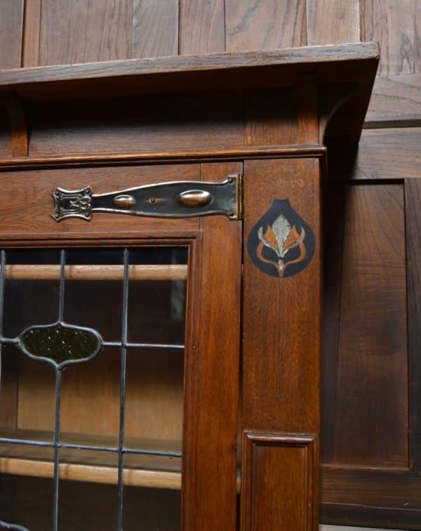 Arts & Crafts Oak Bookcase / Display Cabinet SAI3067 - Image 4