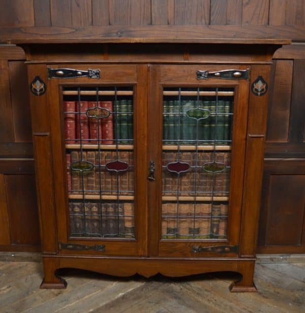 Arts & Crafts Oak Bookcase / Display Cabinet SAI3067 Antique Bookcases 19
