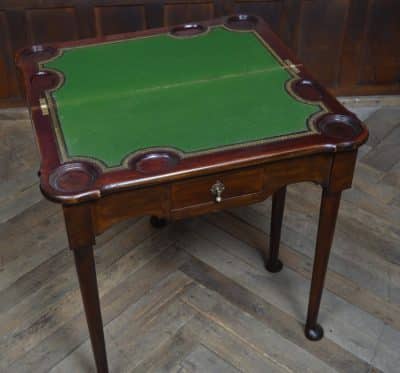 Edwardian Mahogany Fold-over Games Table SAI3078 - Image 5