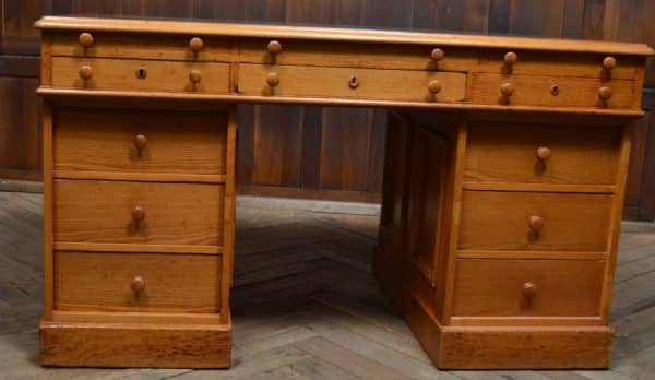 Victorian Scottish Oak Partner Desk SAI3072 - Image 19