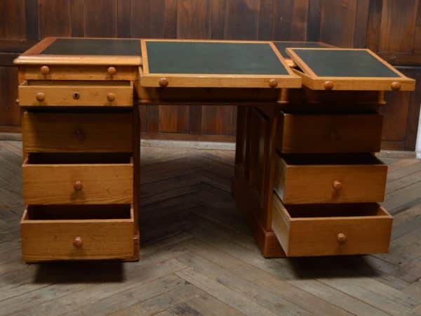 Victorian Scottish Oak Partner Desk SAI3072 - Image 16