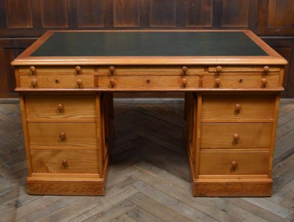 Victorian Scottish Oak Partner Desk SAI3072 - Image 8