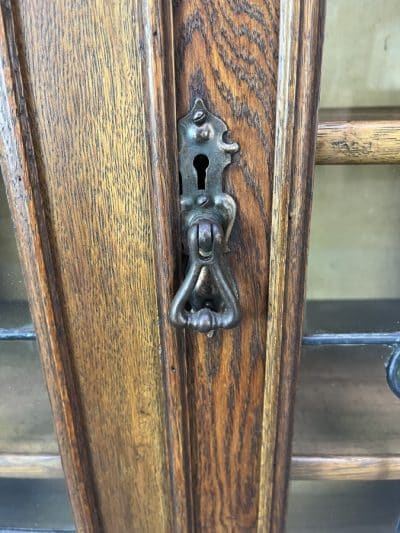 Arts & Crafts Oak Glazed Bookcase c1900 - Image 2