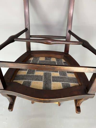 Art Nouveau Ladder Back Armchair / Desk Chair armchair Antique Chairs 6