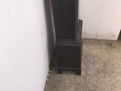 LONG CASED OAK CLOCK 30 HR BRASS FACED - Image 13