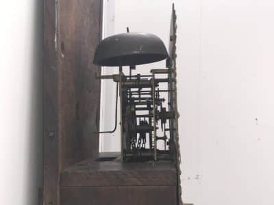 LONG CASED OAK CLOCK 30 HR BRASS FACED - Image 18