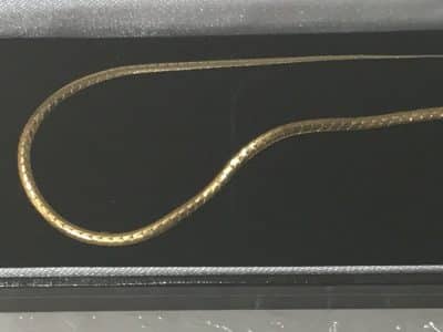 Diamonds & Sapphire 9KT Solid Gold Necklace - Image 5