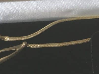 Diamonds & Sapphire 9KT Solid Gold Necklace - Image 13