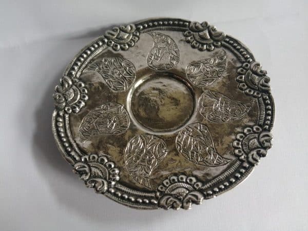 Exquisite & RARE WW2 Iraqi Silver MINIATURE Cup & Saucer BAGHDAD Marsh Arab Iraq Antique Silver 8