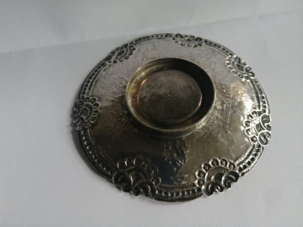 Exquisite & RARE WW2 Iraqi Silver MINIATURE Cup & Saucer BAGHDAD Marsh Arab Iraq Antique Silver 9