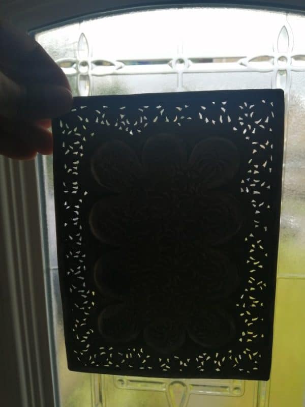 RARE Anglo Indian Silver card TRAY engraved PIERCED c1880 UNUSUAL Kutch Kashmir - Image 8