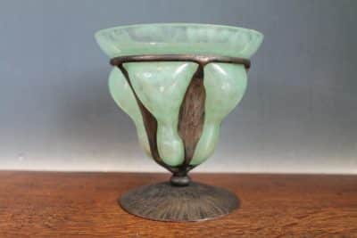 Art Deco glass vase by Charles Schneider Antique Glass Vase Antique Glassware 3
