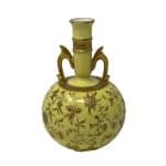 Yellow + Gilt Bud Vase