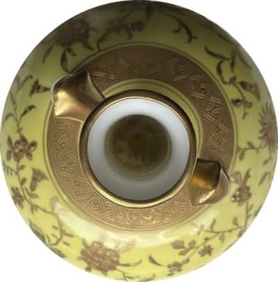 Mintons Bud Vase Yellow+Gilt - Image 3
