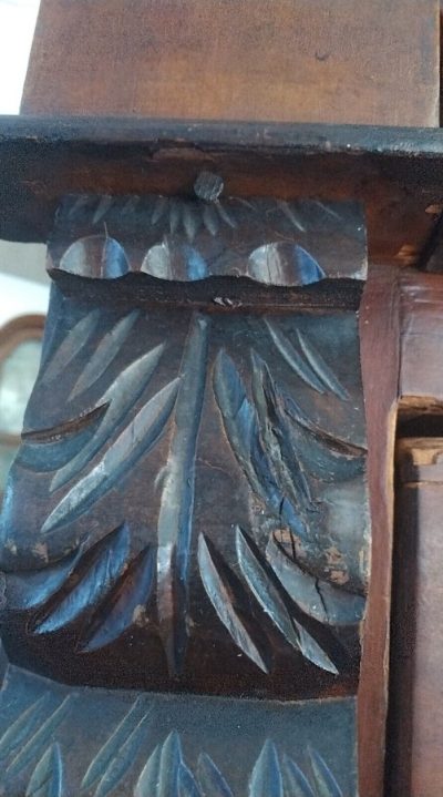 Antique Victorian Mahogany Scotch Chest Of Drawers With Carved Columns - Image 14
