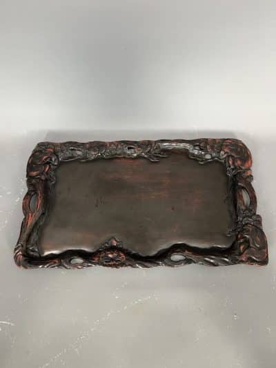 Arts & Crafts Carved Monkey Tray For Liberty c1905 carved Antique Collectibles 6