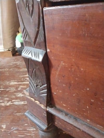 Antique Victorian Mahogany Scotch Chest Of Drawers With Carved Columns - Image 13