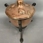 Arts & Crafts Copper and Wrought Iron Coal Scuttle Coal Scuttle Antique Furniture