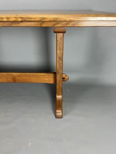 Cotswold School Oak Refectory Dining Table cotswold school Antique Furniture 6