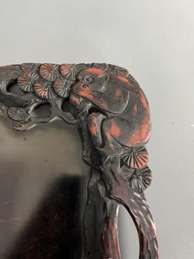 Arts & Crafts Carved Monkey Tray For Liberty c1905 - Image 3
