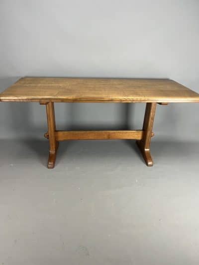 Cotswold School Oak Refectory Dining Table cotswold school Antique Furniture 4